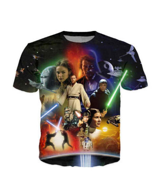 Star Wars Anakin Sky Walker Light Saber 3D shirt O Neck