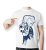 Funny Man 007 Kitty T-Shirt Pattern White Print Shirts James Bond Film Design