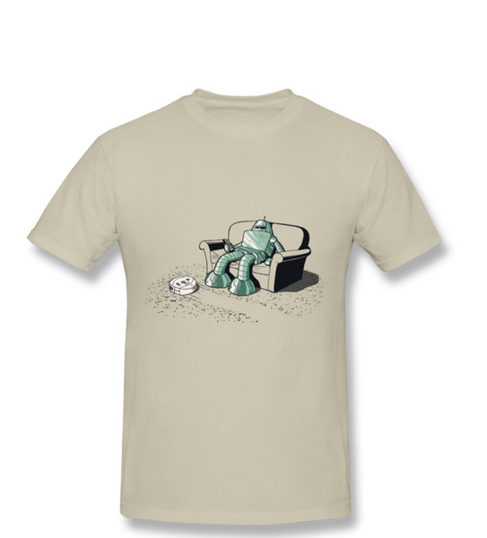Gildan T-Shirt Printing Men One Vacuum Cleaner Robot Geek