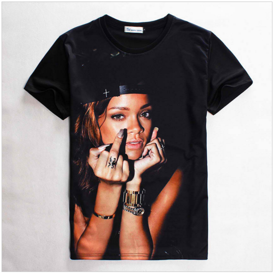 Characters Fingerprints Men's Short Sleeve O Neck Cotton T-Shirt