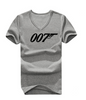 Short Sleeve T-Shirts James Bond 007 Leisure Man V-Neck Shirt