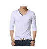 Casual Patchwork O neck Striped Shirt Man Long Sleeve T-Shirt
