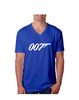 James Bond 007 T-shirts Men Short Sleeve V Neck T-Shirt