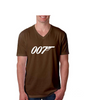 James Bond 007 T-shirts Men Short Sleeve V Neck T-Shirt